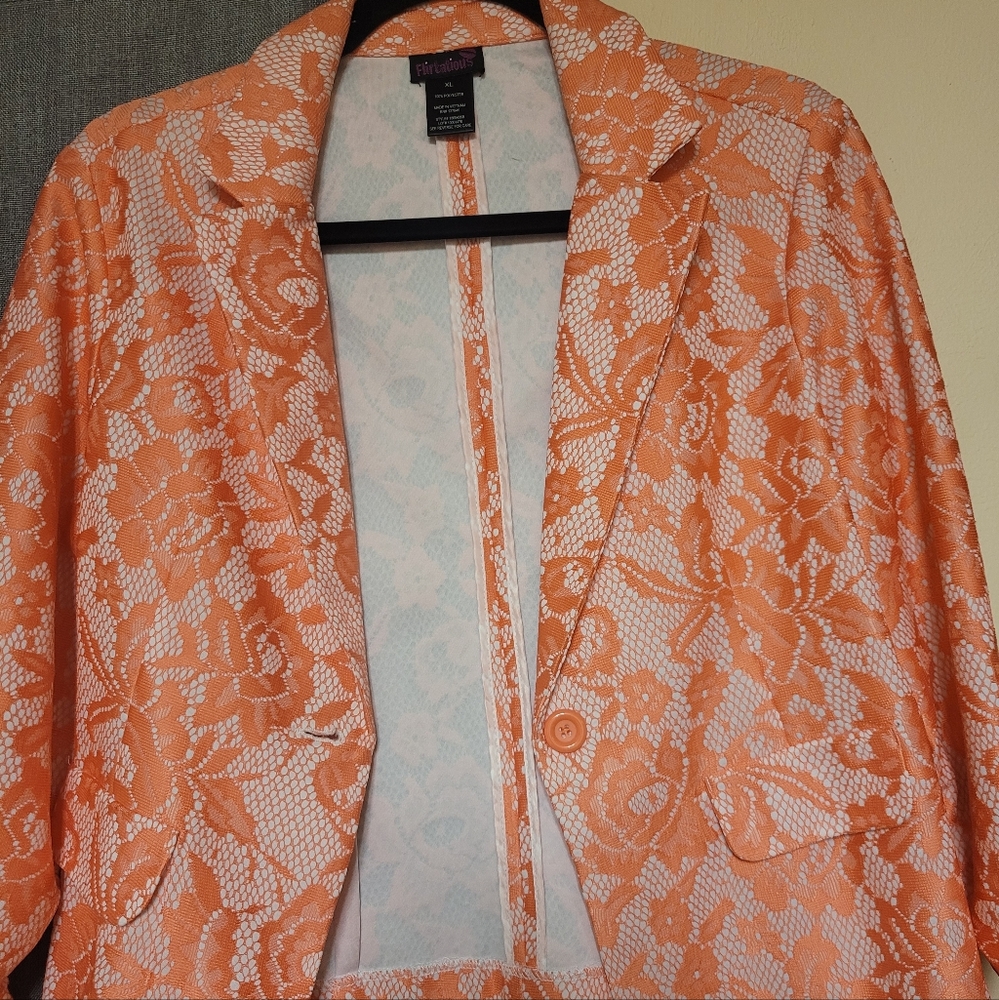 Flirtatious xl orange blazer